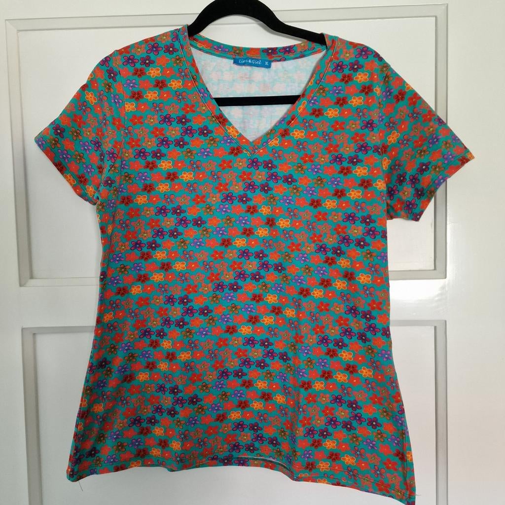 Lien en Giel T-shirt maat xl, Blauw, Maat 42/44 (L), Ophalen of Verzenden, Zo goed als nieuw
