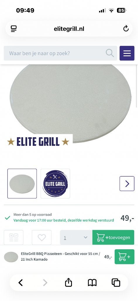BBQ pizzasteen, Ophalen, Nieuw