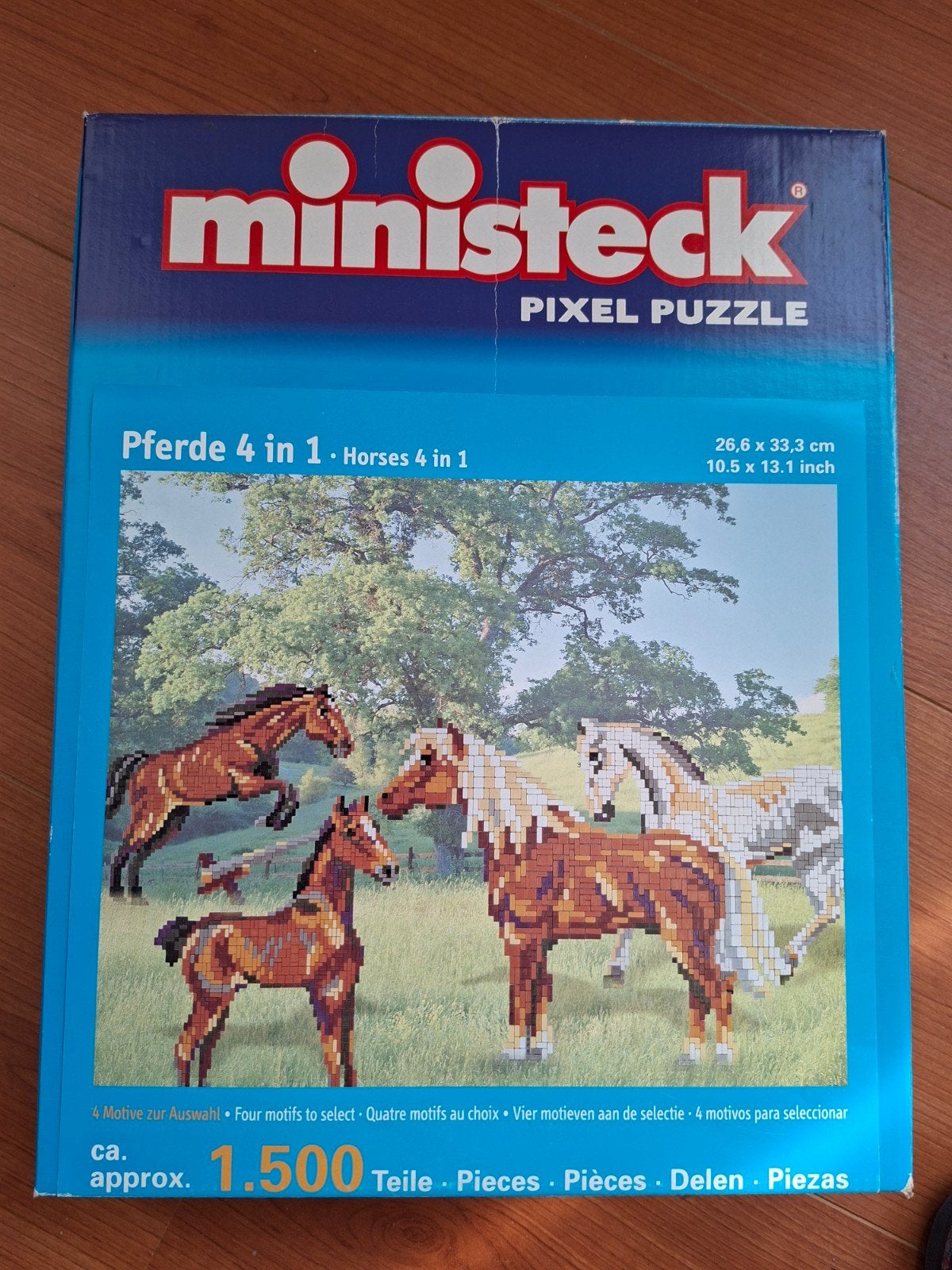 Ministeck Pixel Puzzle Paarden 4 in 1 -, Hobby en Vrije tijd, Ministeck, Ophalen, Gebruikt, Overige typen
