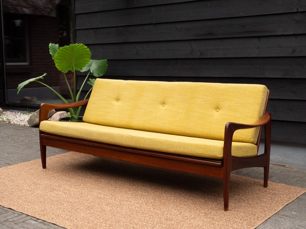 Gelderland de Ster bank | Vintage Mid-century | Design Geel, Hout, -, -, 150 tot 200 cm
