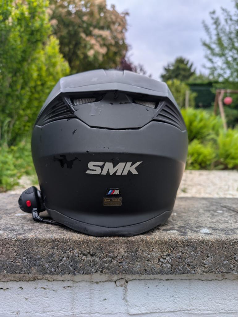 SMK Systeemhelm Zwart Mat - Maat 4Xl, Overige merken, Systeemhelm, Heren, Ophalen of Verzenden
