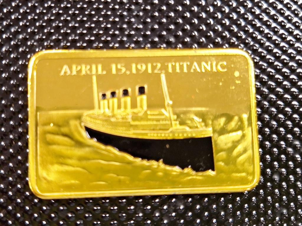 Grote collector golden blokmunt titanic, Ophalen of Verzenden, Zo goed als nieuw