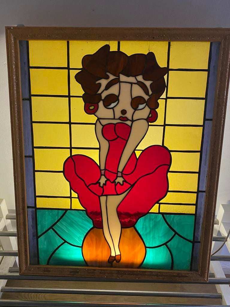 Betty Boop Tiffanyglas Uniek (handgemaakt), Ophalen
