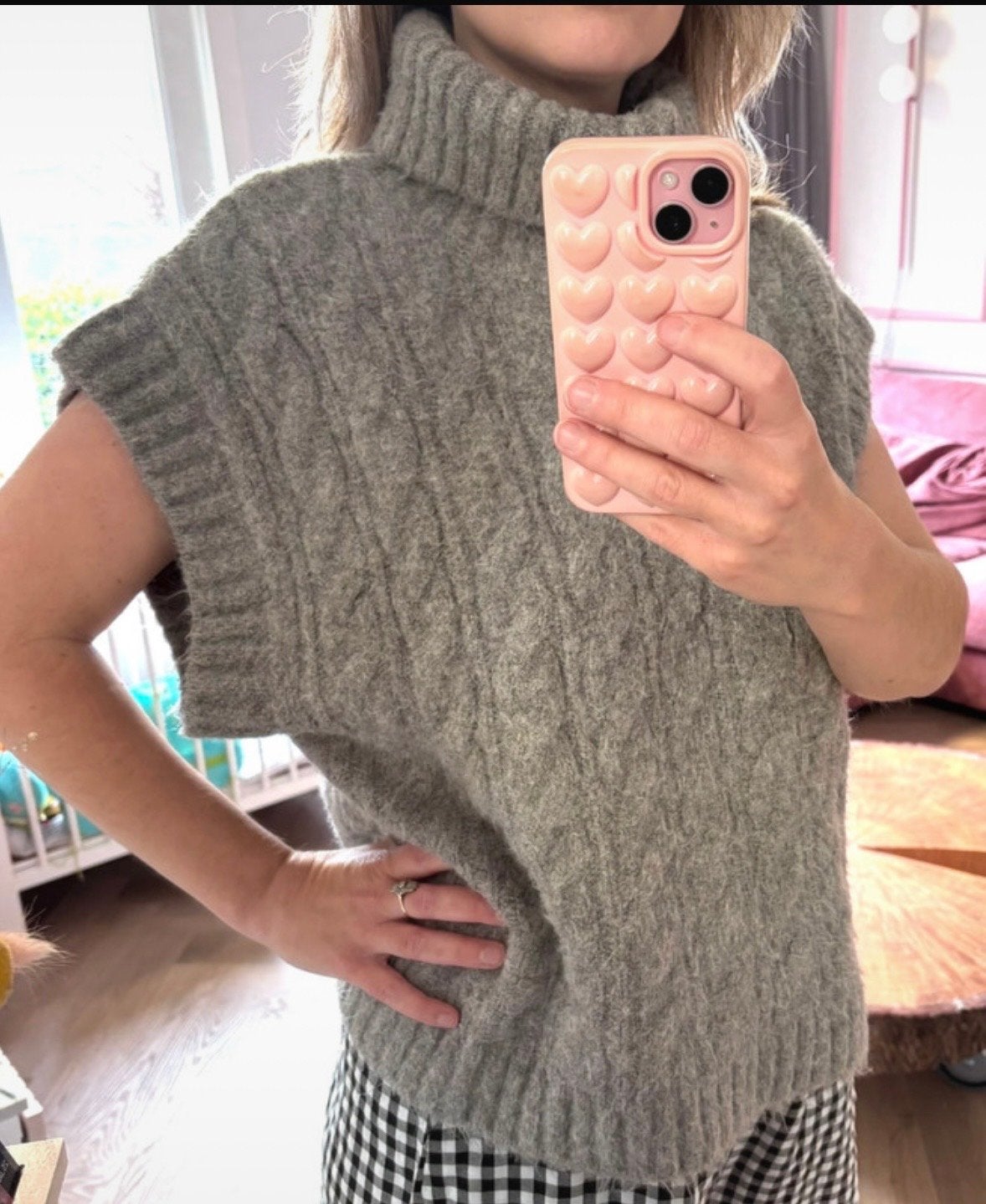 Lolly’s Laundry maat L Grijze gebreide coltrui mouwloze top, Kleding | Dames, Ophalen of Verzenden, Zo goed als nieuw, Maat 42/44 (L)