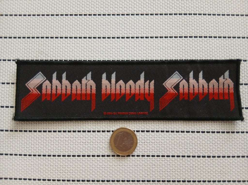 BLACK SABBATH ZEER MOOIE 2013 STRIP PATCH 48 5x20 CM OZZY, Ophalen of Verzenden, Nieuw, Kleding