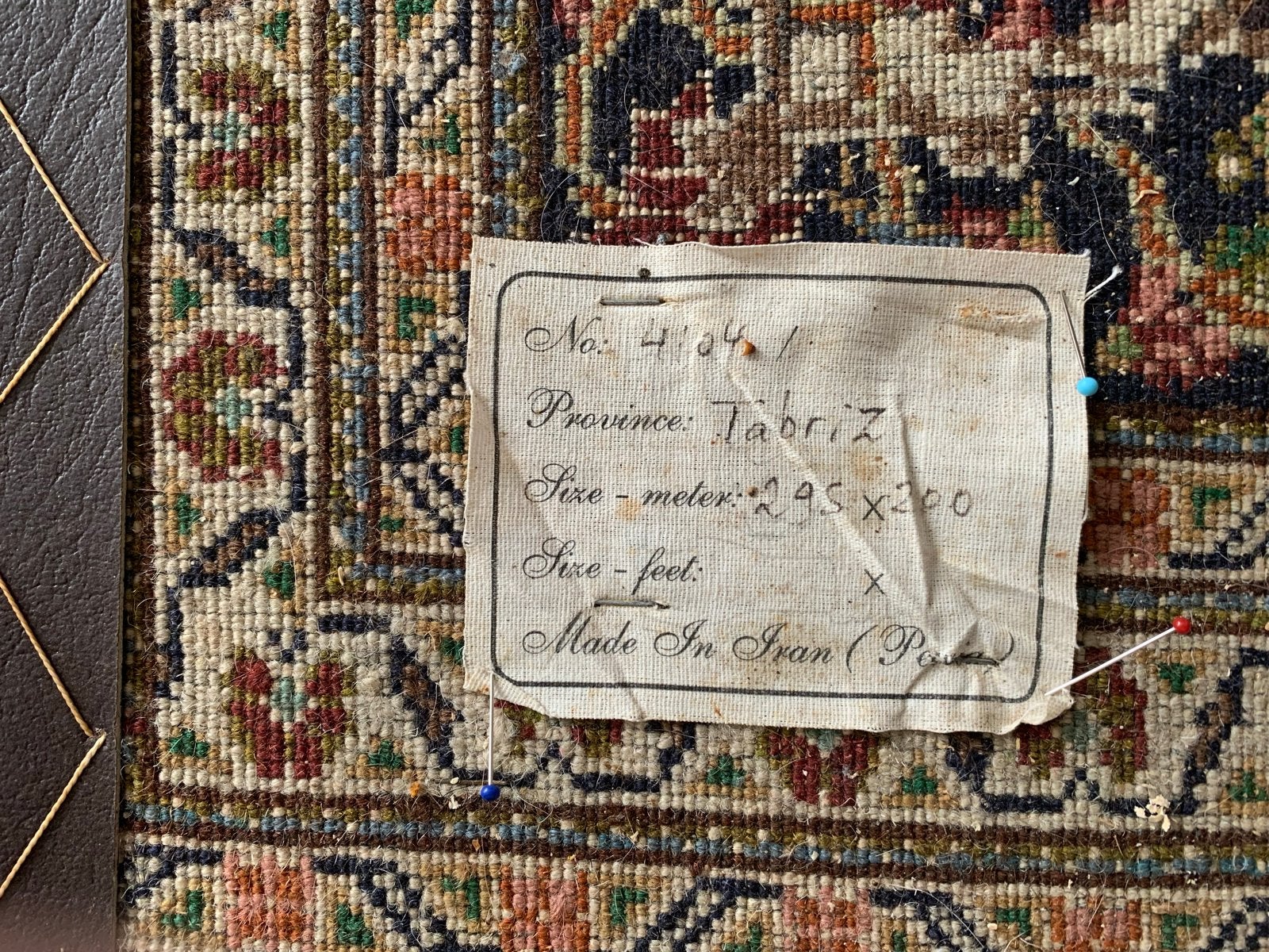 Gebruikt Perzisch tapijt (Tabriz) 200x290 cm met certificaat, Huis en Inrichting, Gebruikt, Bruin, Ophalen of Verzenden, 200 cm of meer