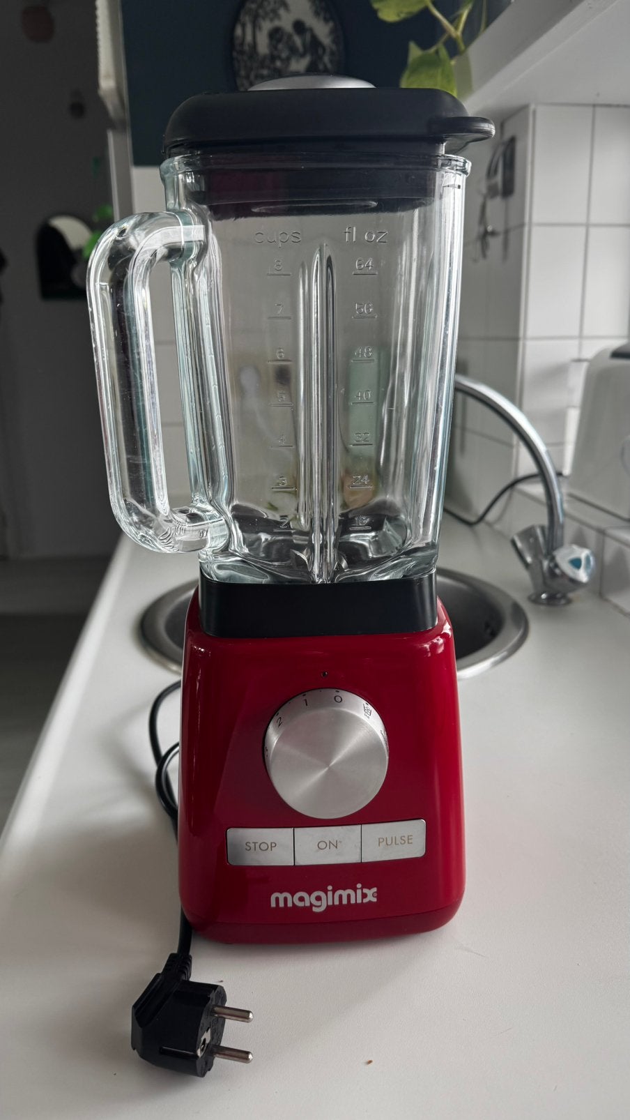 Magimix blender 1,8 liter rood, Ophalen of Verzenden, Gebruikt, Blender