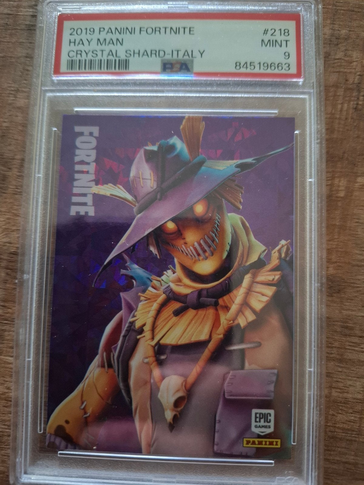 Fortnite Hay Man #218 Crystal Shard PSA 9 MINT, Hobby en Vrije tijd, Ophalen of Verzenden
