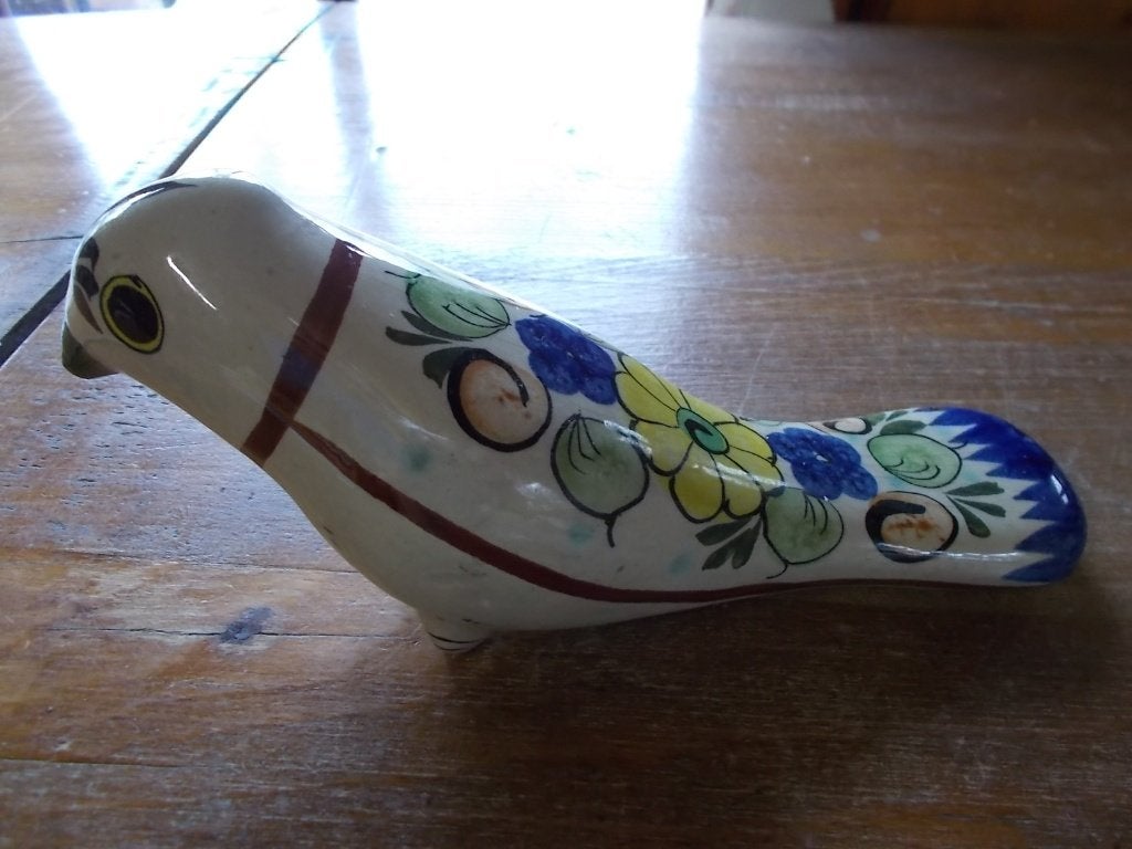 🐦Beeld van een gekleurde vogel, lengte 22 cm🐦, Ophalen of Verzenden, Zo goed als nieuw, Vogel, Beeldje of Figuurtje
