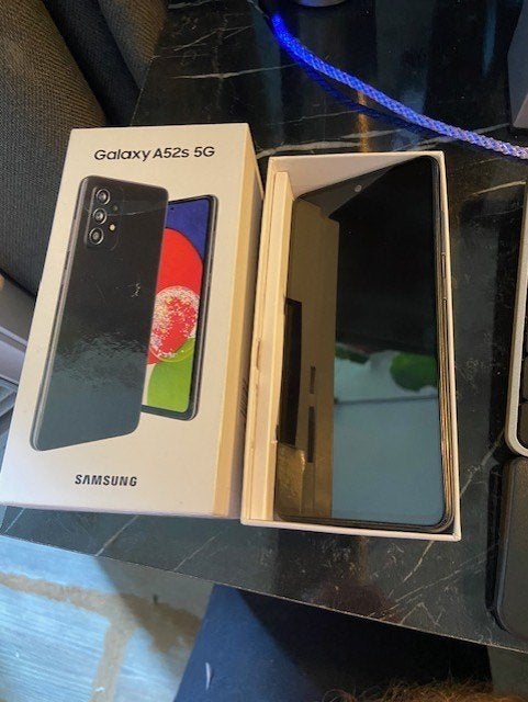 Galaxy A52s 5G, 4 camera's, gebruikt en in originele doos, Gebruikt, Verzenden, Zwart, Touchscreen