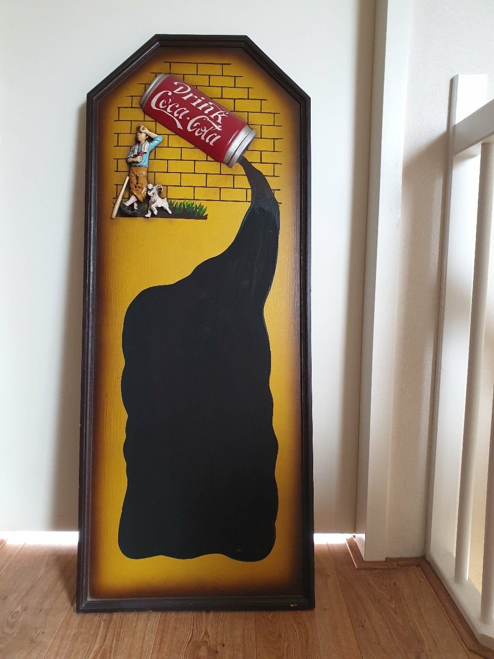 Vintage Coca-Cola/Kuifje krijtbord - Jaren '90 - Ongebruikt, Ophalen