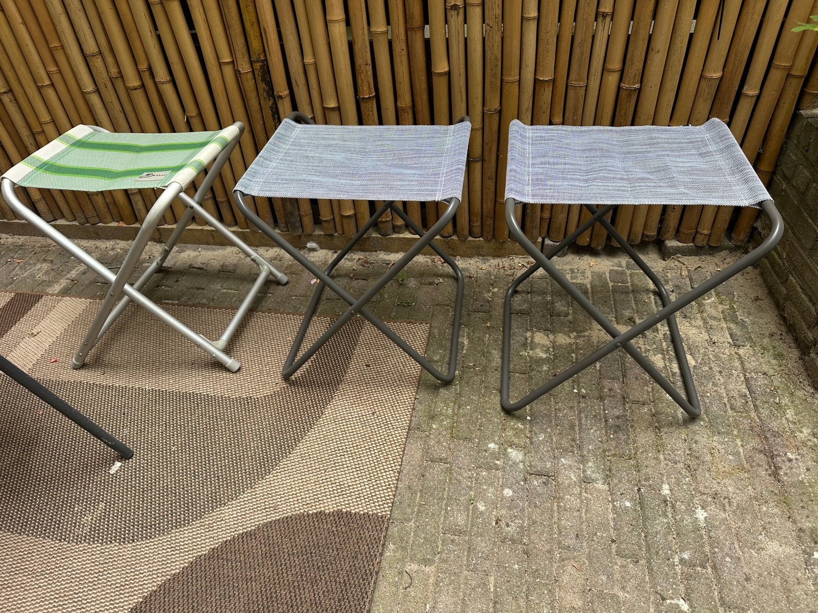 Camping kruk visstoel, Ophalen of Verzenden, Zo goed als nieuw, Aluminium, 2 zitplaatsen