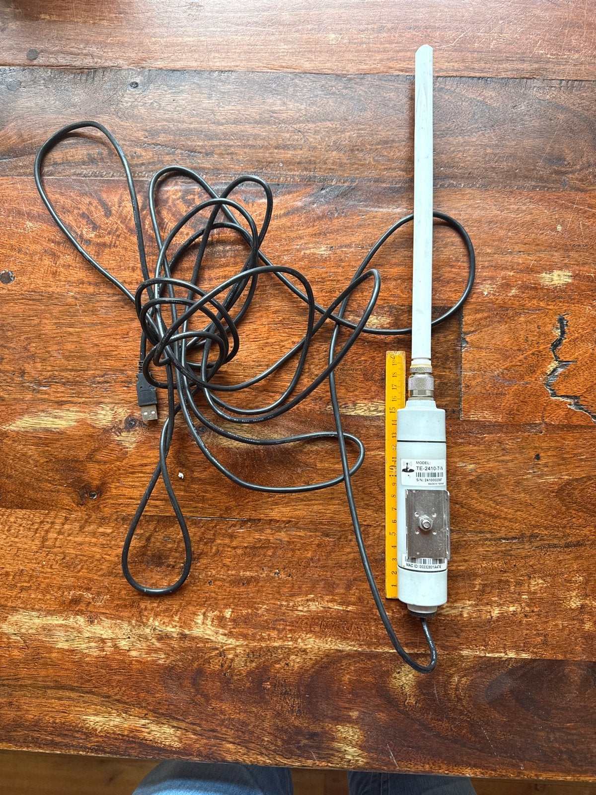 TurboWiFi TE-2410-7-N USB WiFi Antenne met kabel, Ophalen of Verzenden, Gebruikt, Antenne
