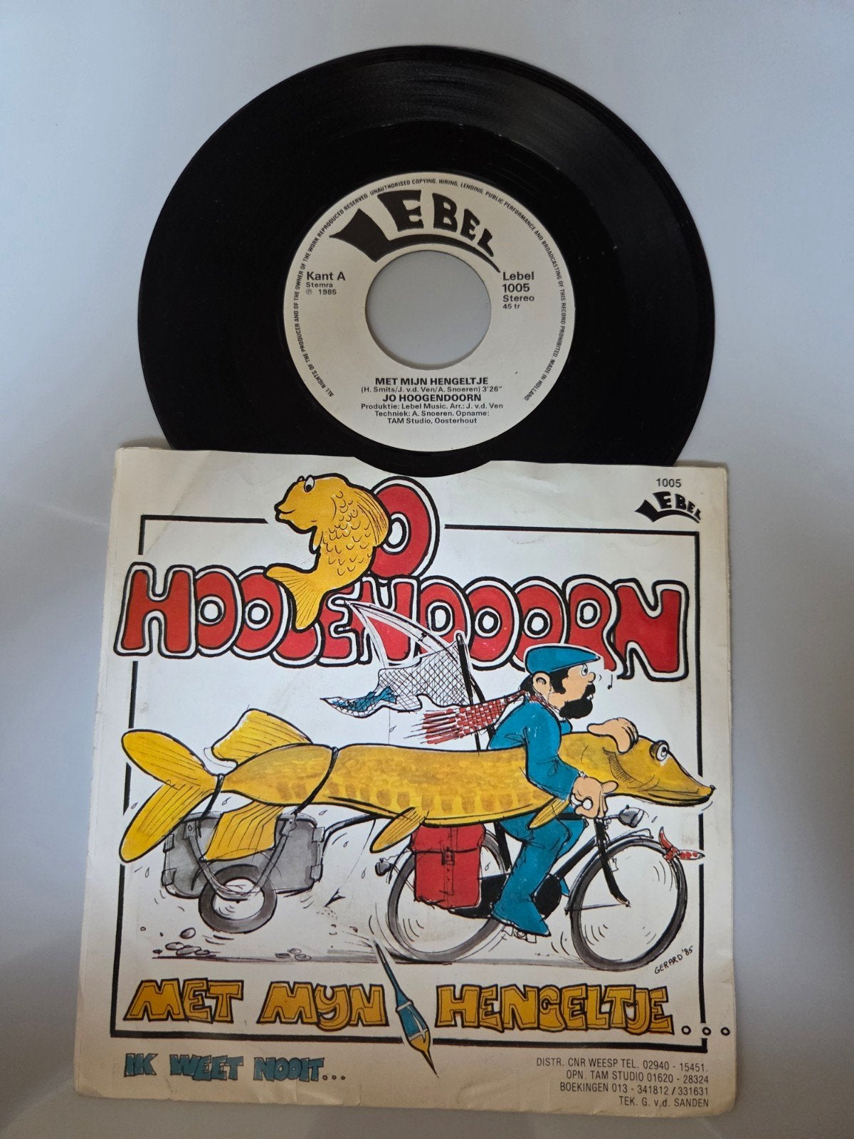 Jo Hoogendoorn - Met mijn hengeltje, Ophalen of Verzenden, Gebruikt, 7 inch, Nederlandstalig