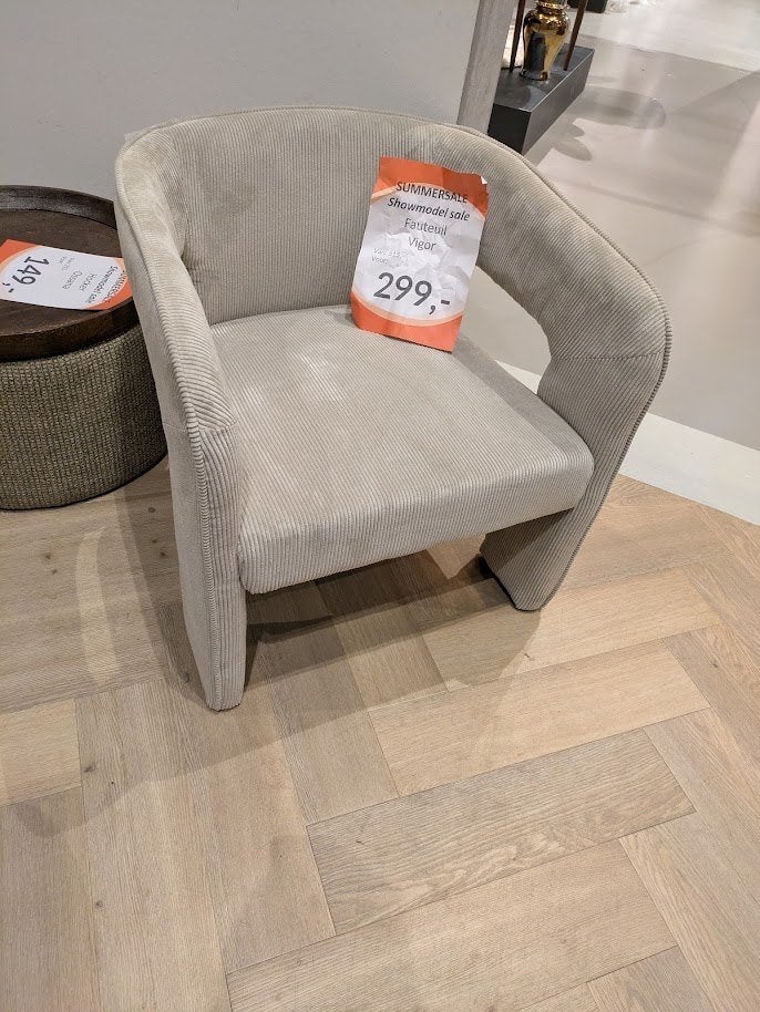 LEUKE NIEUWE RIBFAUTEUIL STERK AFGEPRIJSD