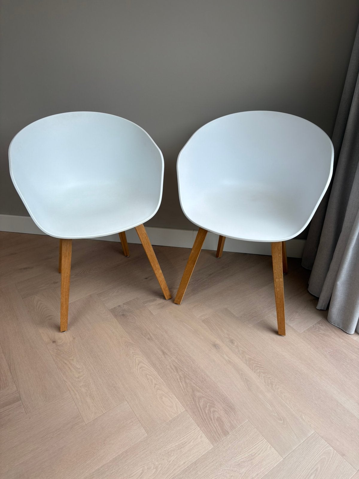 2 HAY About A Chair AAC22 stoelen wit, Ophalen, Zo goed als nieuw, Wit