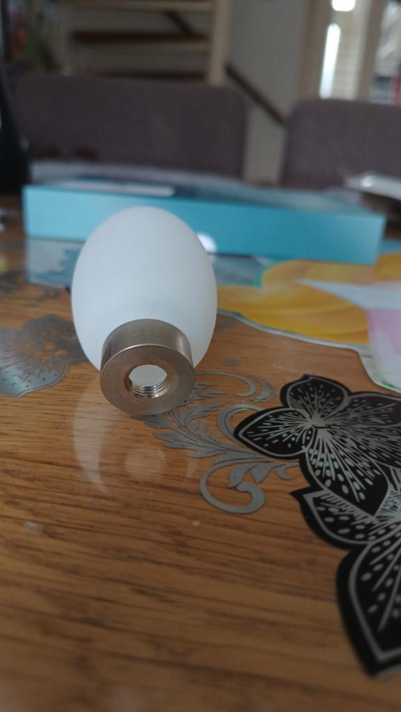 Opaalglas kapje met schroefdraad, Ophalen of Verzenden, Gebruikt, Modern