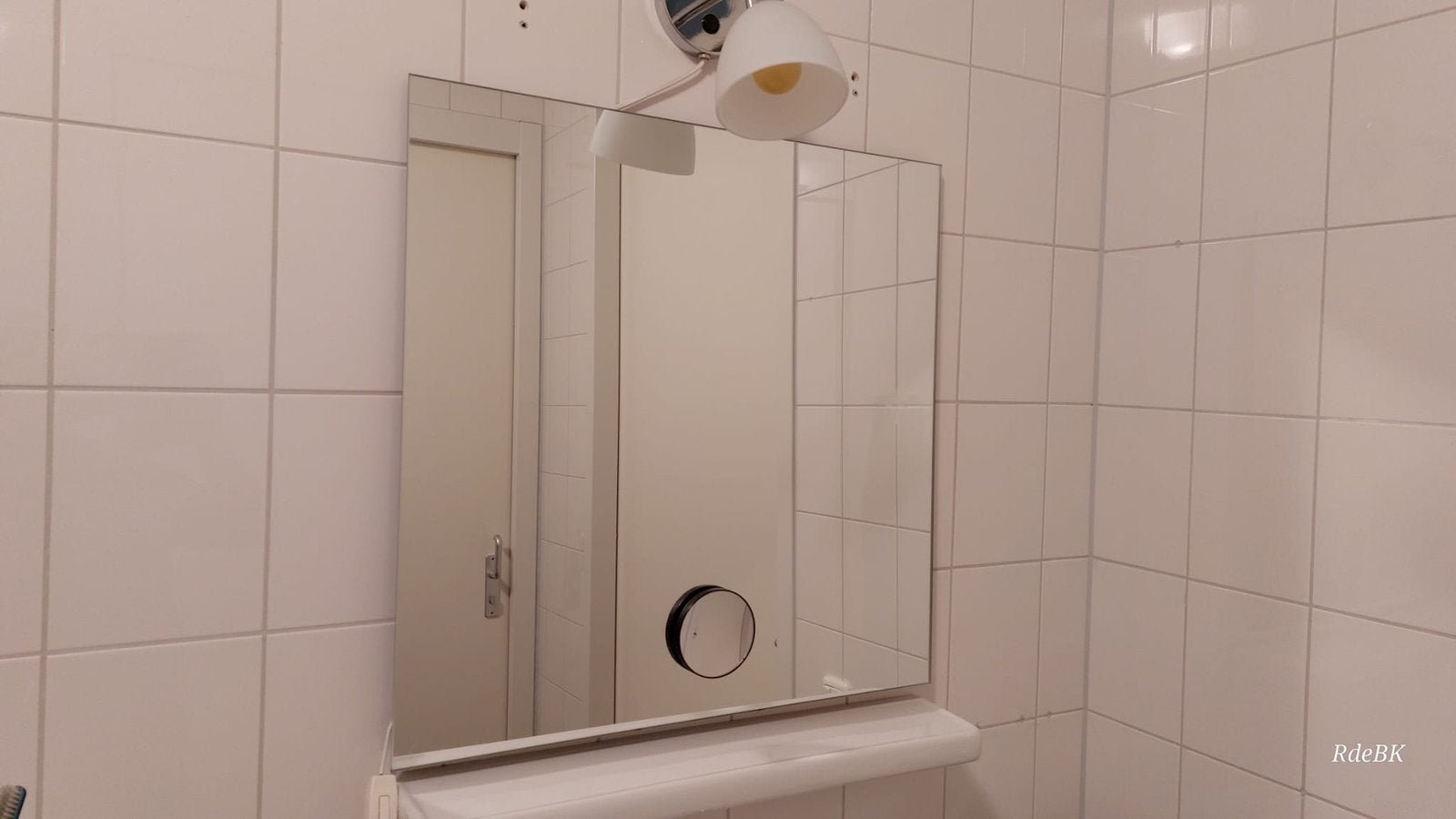 Badkamerspiegel + lamp, Huis en Inrichting, Badkamer | Badkamermeubels, Ophalen of Verzenden, Zo goed als nieuw, Overige typen