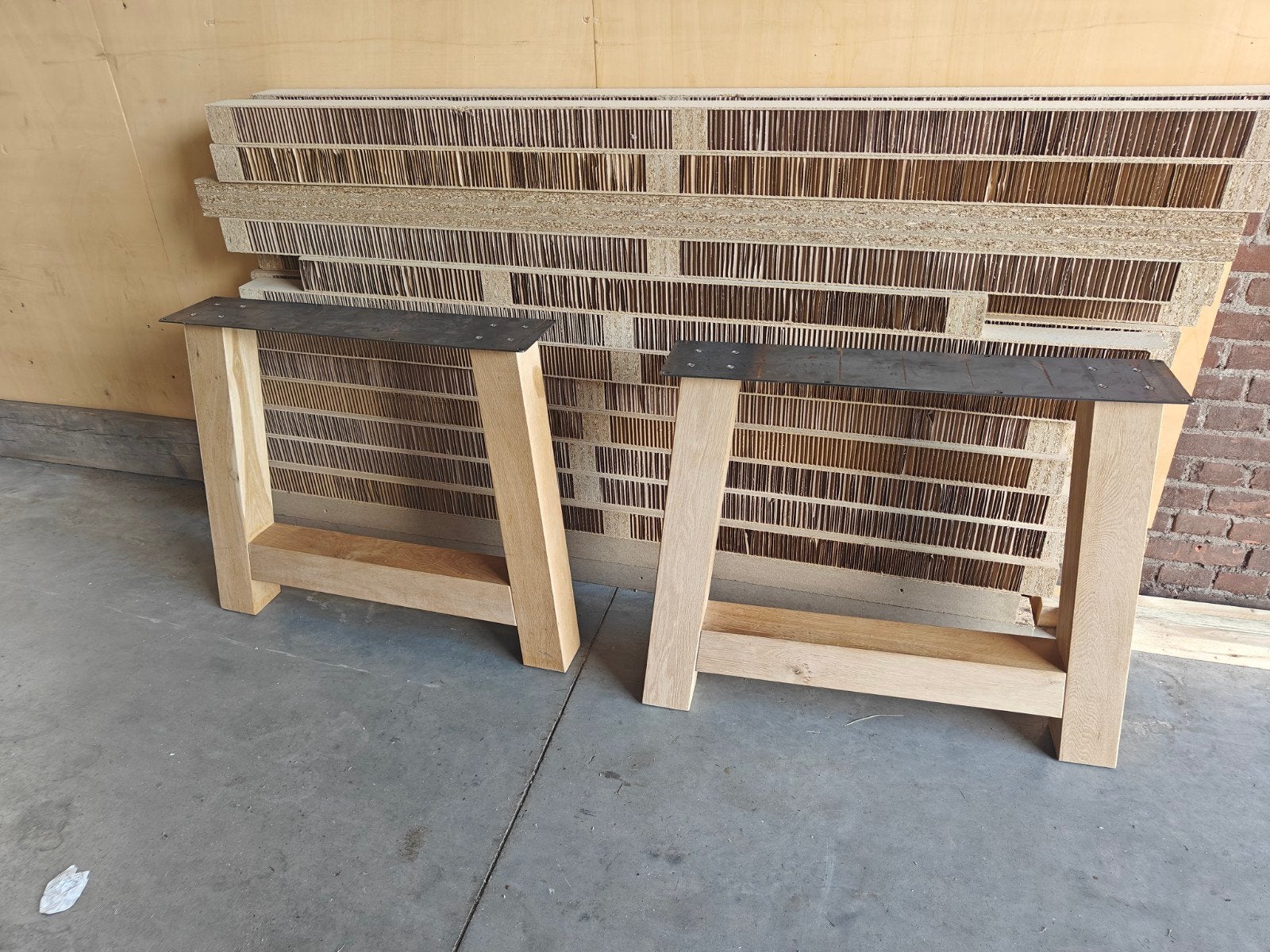 Robuuste houten tafelpoten, 73cm hoog, Ophalen, Tafelpoot, Gebruikt, 50 tot 100 cm