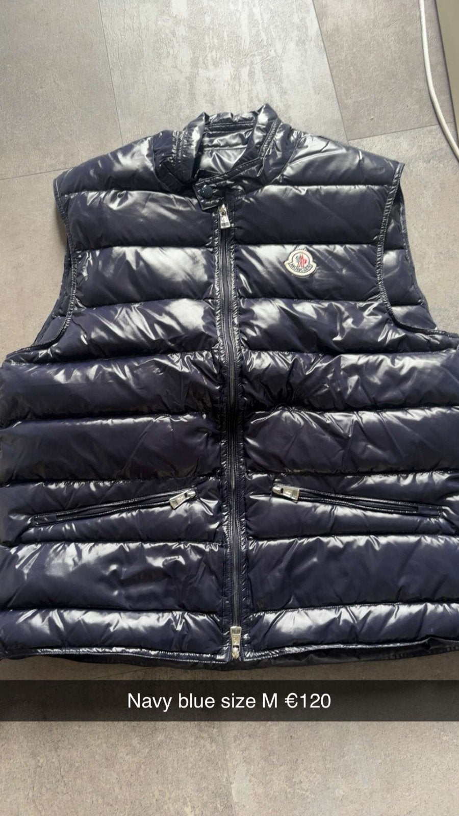 Moncler bodywarmer, Kleding | Dames, Ophalen, Zo goed als nieuw, Maat 38/40 (M), Blauw