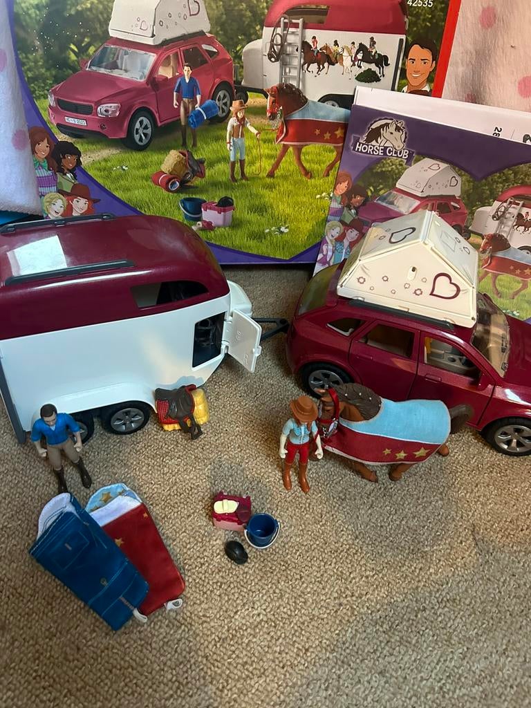 Schleich paarden avontuur met auto en trailer 42535, Verzamelen, Speelgoed, Ophalen of Verzenden, Nieuw