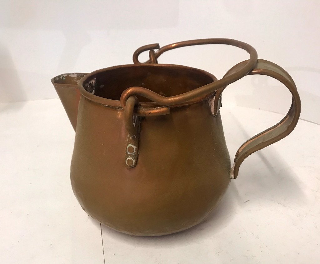 Koperen hanger circa 15 cm. hoog en 15 cm doorsnede., Gebruikt, Rond, Binnen, Ophalen of Verzenden