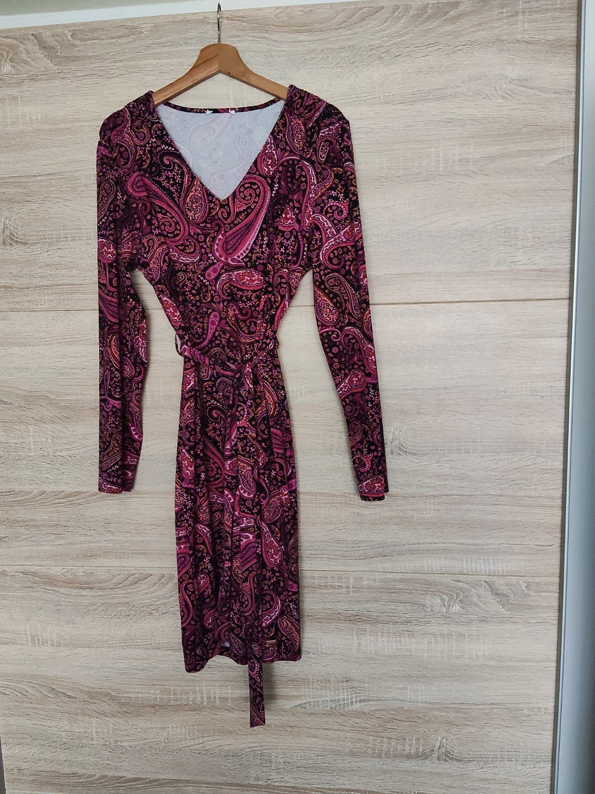 Nieuw Mango jurkje maat 44 met paisley print, Mango, Paars, Maat 42/44 (L), Nieuw