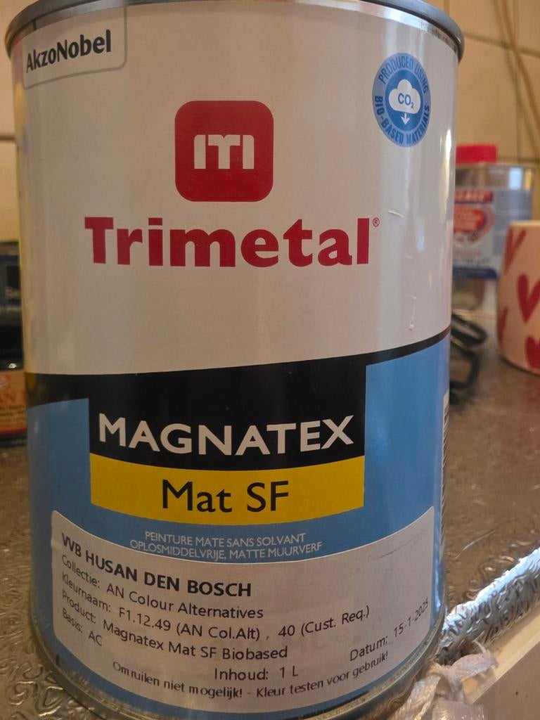 Trimetal Magnatex Mat SF Muurverf - 1L F1.12.49, Ophalen, Nieuw