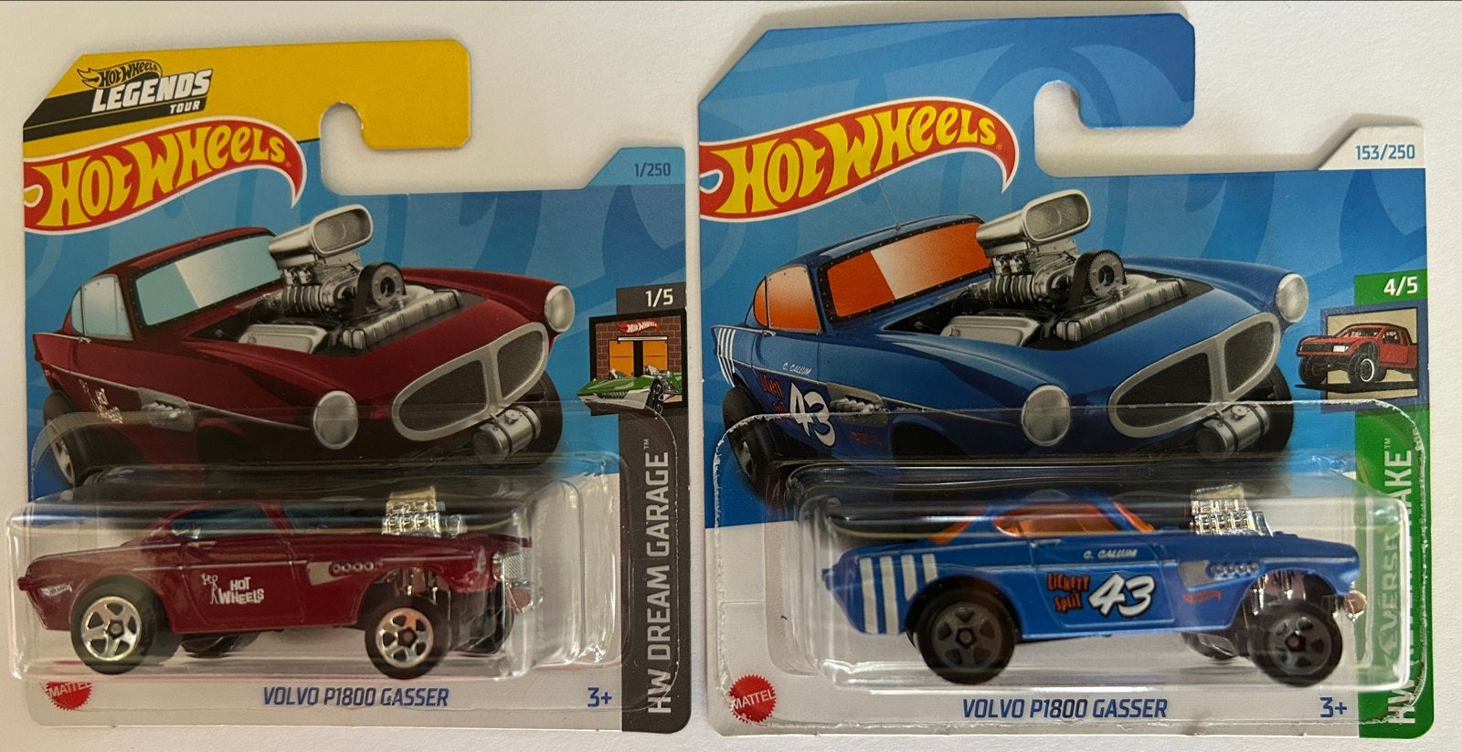Hot Wheels Volvo P1800 Gasser - Set van 2, Ophalen of Verzenden, Nieuw, Auto