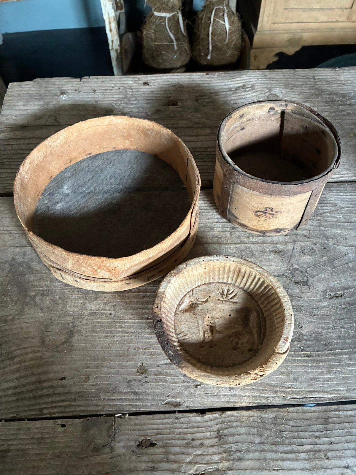 Setje antieke keukengerei, Antiek en Kunst, Ophalen of Verzenden