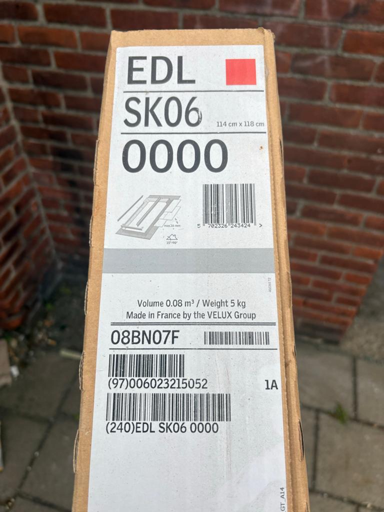 Velux Gootstuk EDL SK06 0000 voor leien/dakbedekking, 80 tot 120 cm, Ophalen of Verzenden, Zo goed als nieuw, Overige typen