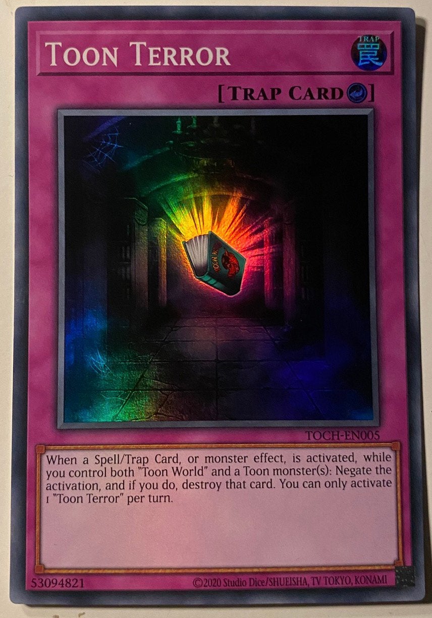 Yu-Gi-Oh! Toon Terror TOCH Print !, Ophalen of Verzenden, Zo goed als nieuw, Losse kaart, Foil
