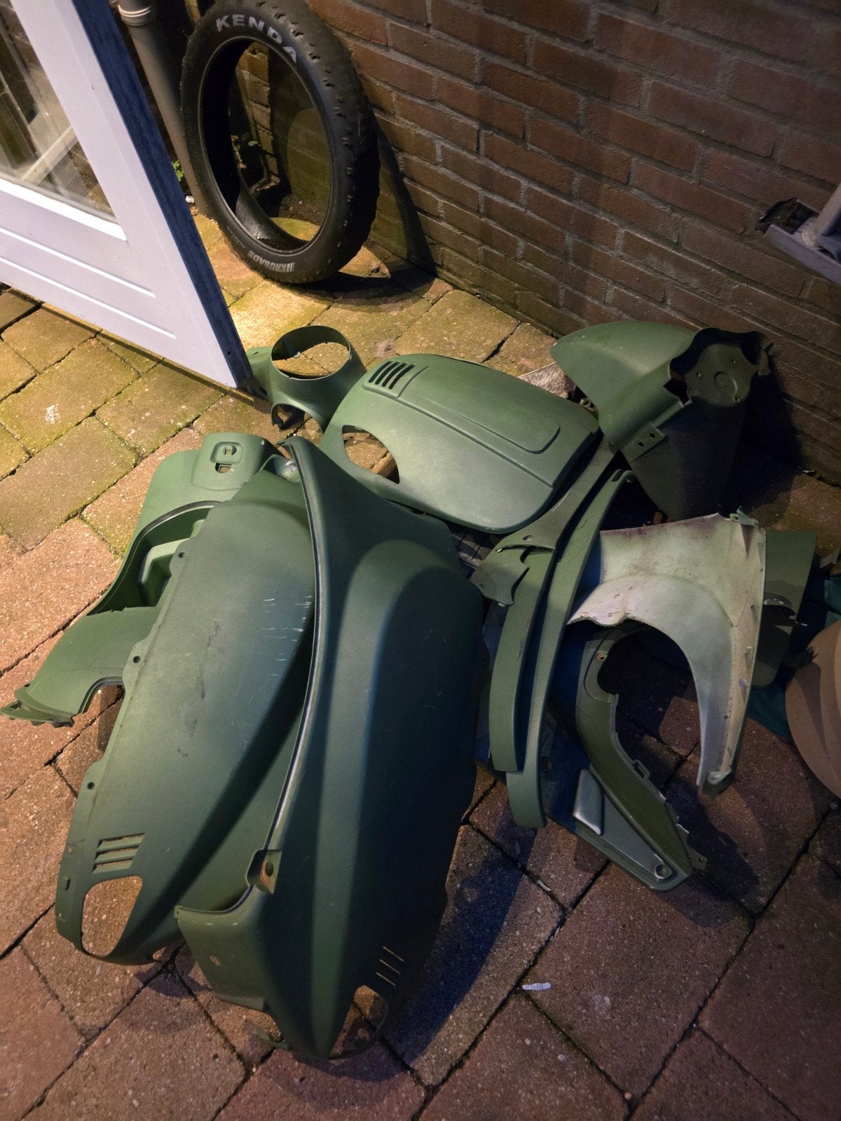 Agm vx 50 la souris riva kappen set - Groen, Ophalen of Verzenden, Gebruikt, Kap, Vespa