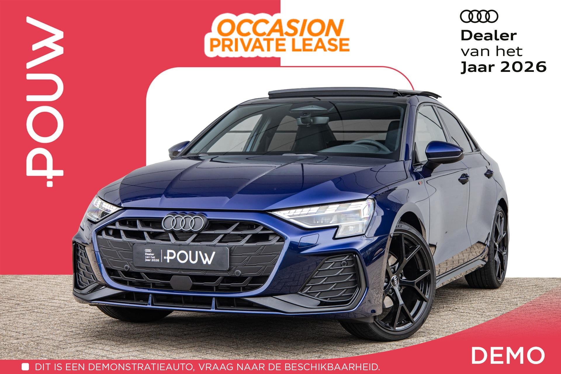 Audi A3 Limousine 30 TFSI 116pk S-tronic S edition | Panoram, Auto's, 1498 cc, 4 cilinders, 1290 kg, Blauw