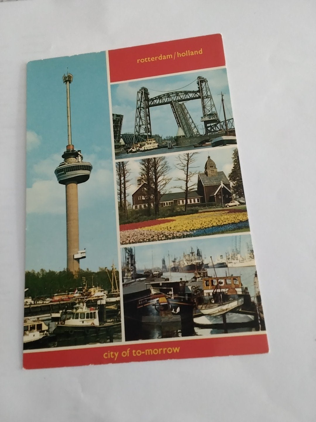 Vintage Ansichtkaart Rotterdam Holland - City of To-Morrow, Verzamelen, Ansichtkaarten | Nederland, Ophalen of Verzenden