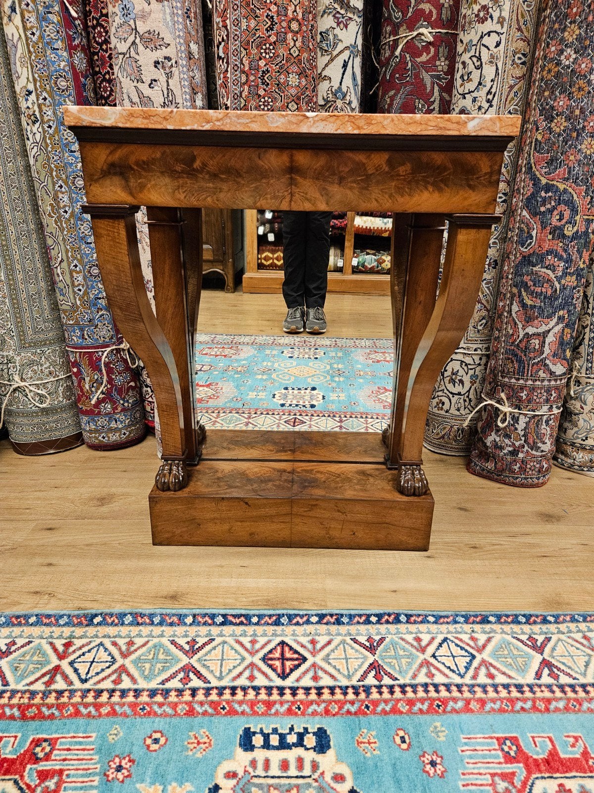 Antieke mahonie biedermeier trumeau uit ca 1840, Ophalen