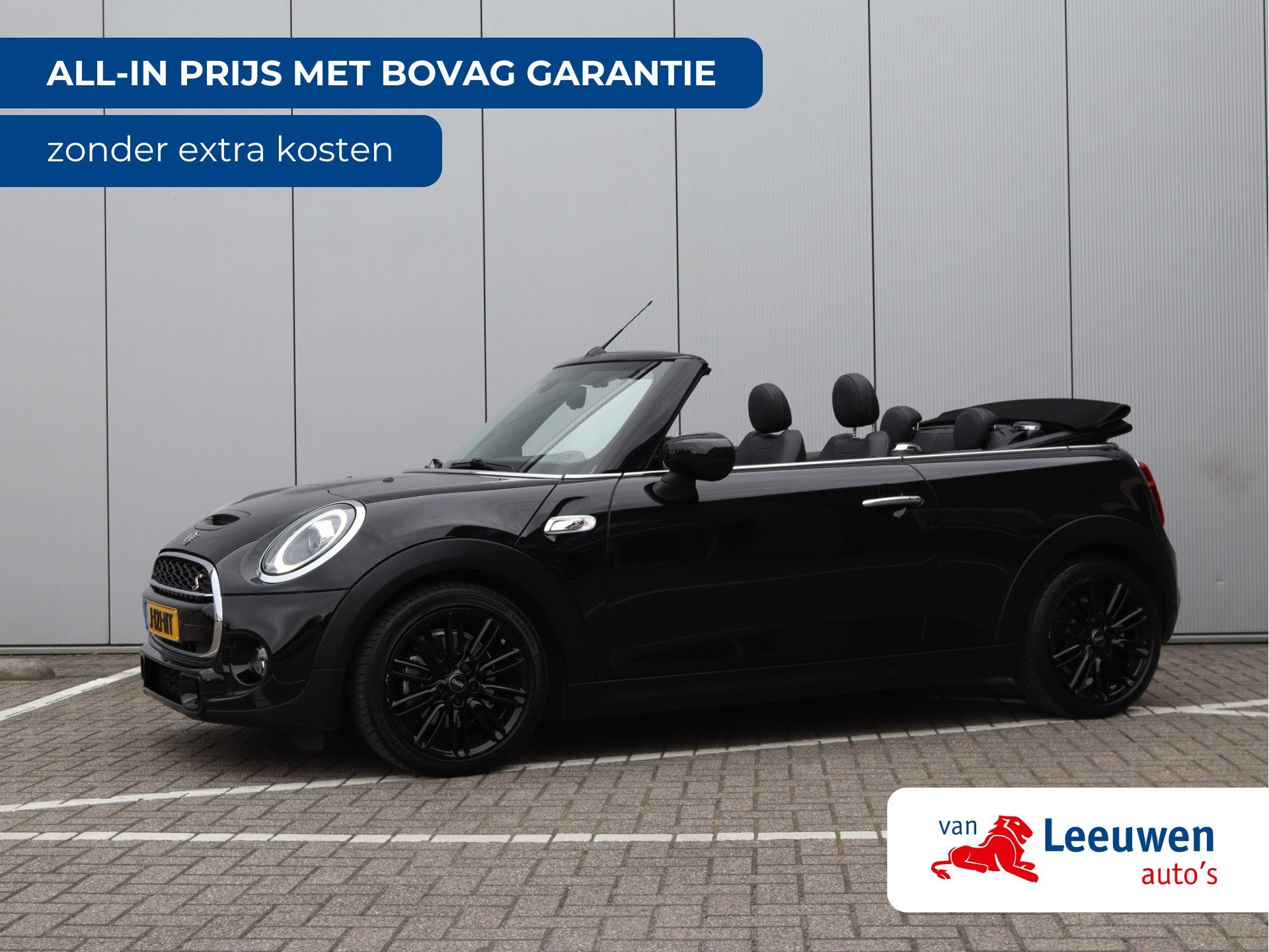 MINI Cabrio 2.0 Cooper S Hammersmith | Leder | Keyless | LED, Gebruikt, 4 stoelen, Zwart, Bedrijf