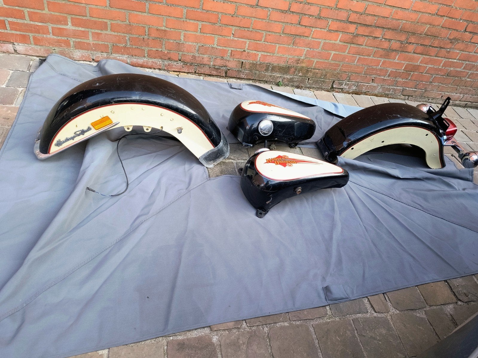 harley davidson softail tank +spatborden, Ophalen, Gebruikt