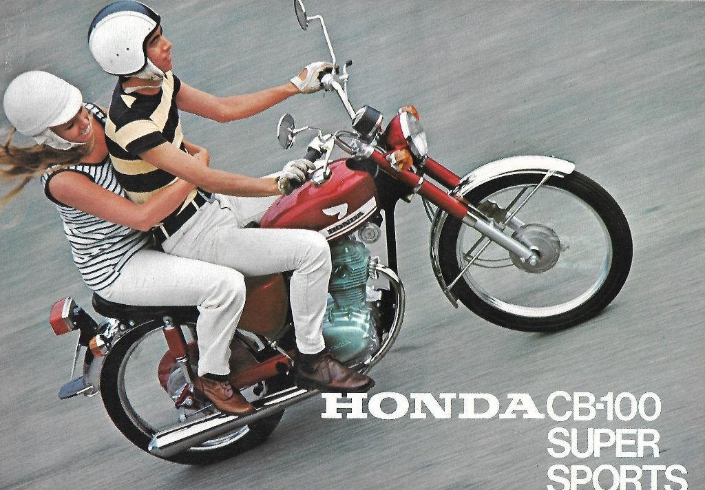 Honda CB100 brochure, Ophalen of Verzenden, Honda