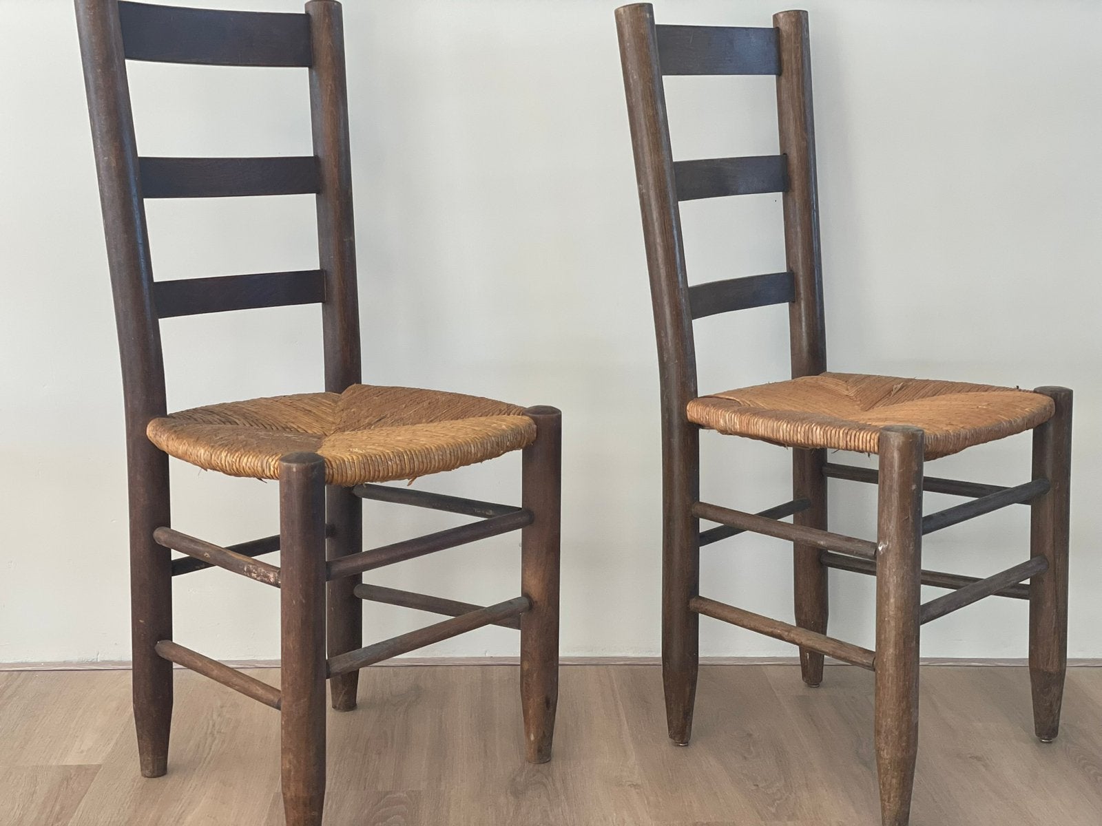 Det rustieke Franse design papercord stoelen, Ophalen, Zo goed als nieuw, Twee