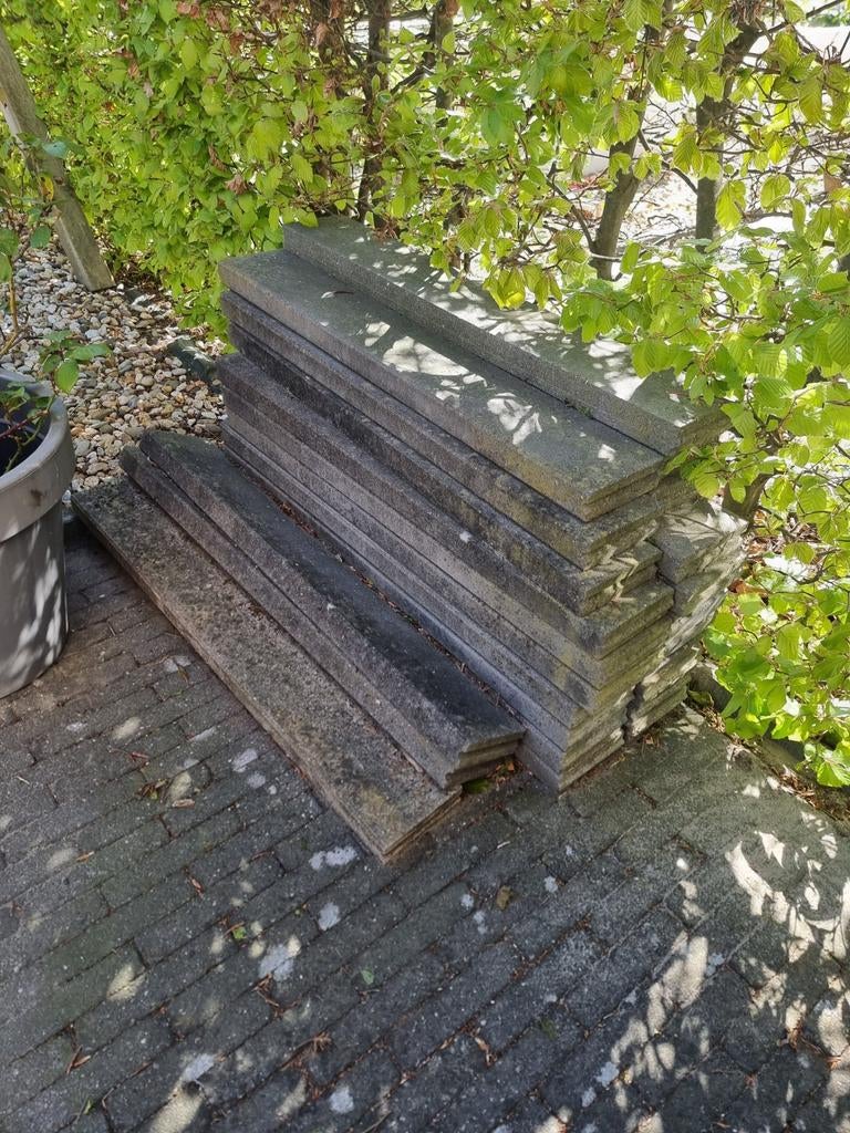 Grijze opsluitbanden, Tuin en Terras, Tegels en Klinkers, Ophalen, Overige typen, Nieuw, Minder dan 5 m²