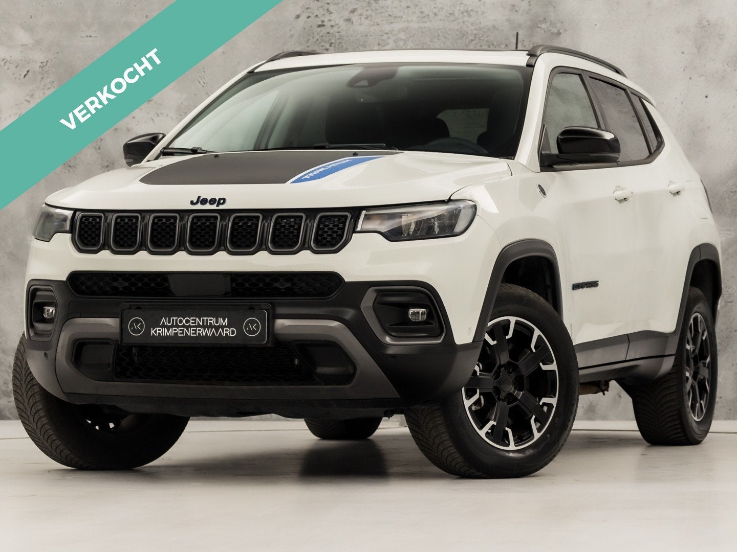 Jeep Compass 4xe 240 Plug-in Hybrid Electric Trailhawk 240Pk, 12 maanden, 4 cilinders, Leder en Stof, Wit