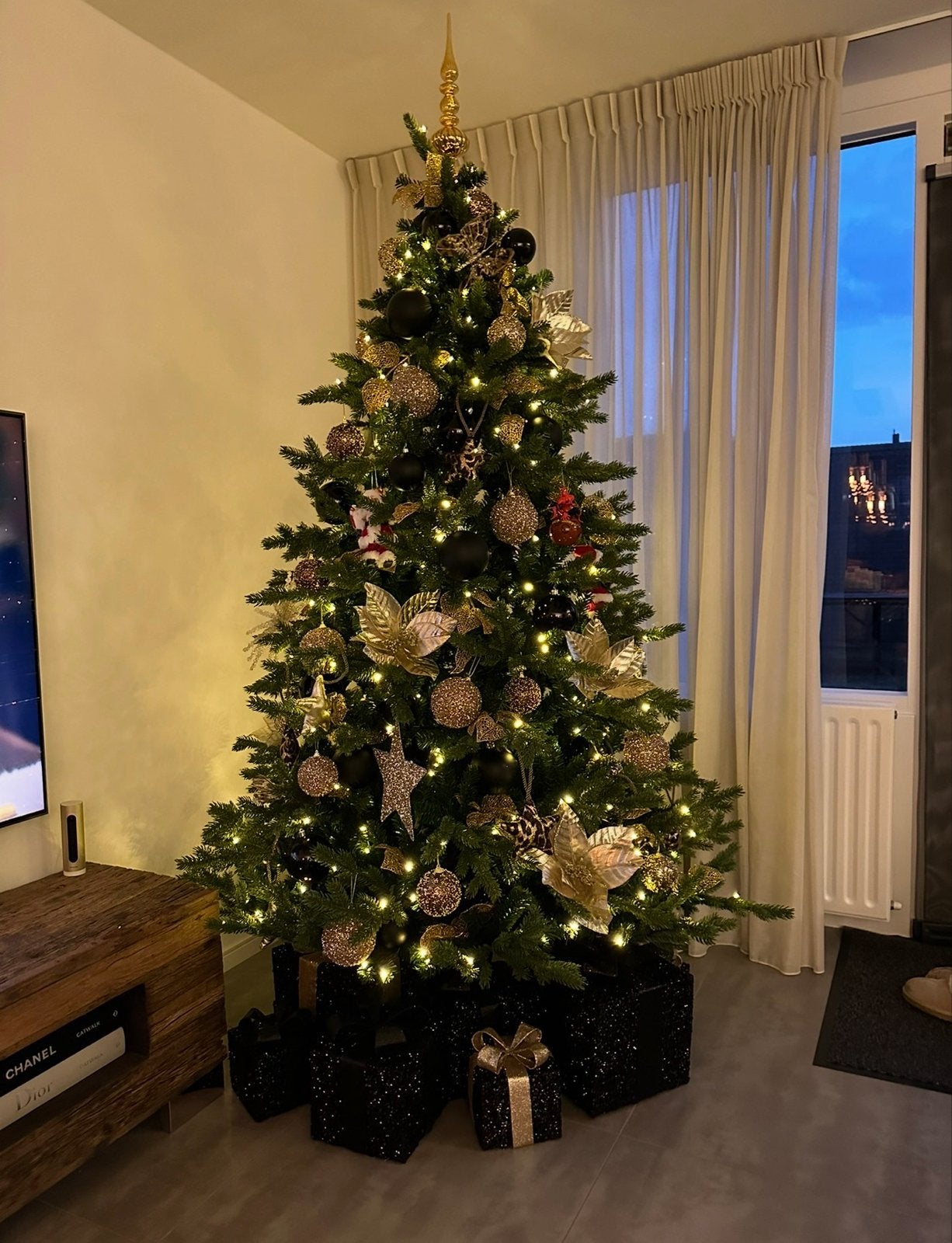 Kunst kerstboom BLACK BOX met ledverlichting, Diversen, Ophalen of Verzenden, Zo goed als nieuw