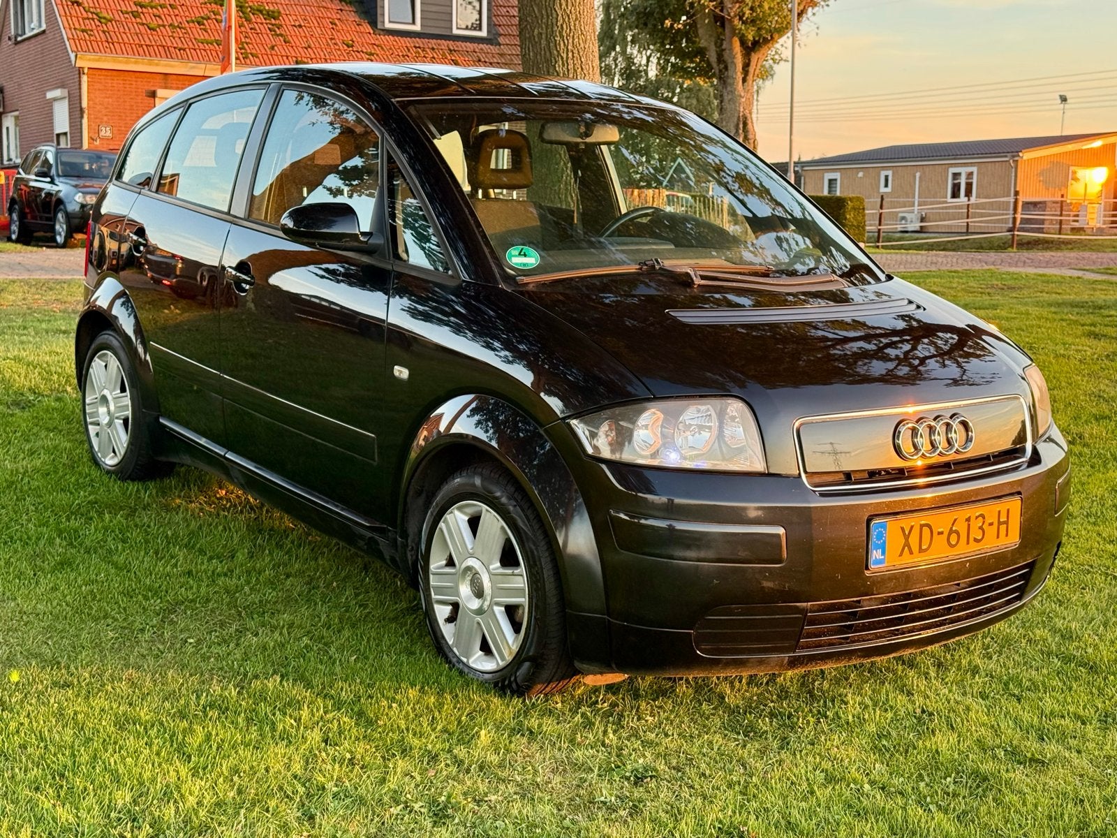 Audi A2 1.6 FSI S-Line 2002 Zwart, Auto's, 970 kg, 31 €/maand, 4 stoelen, Zwart