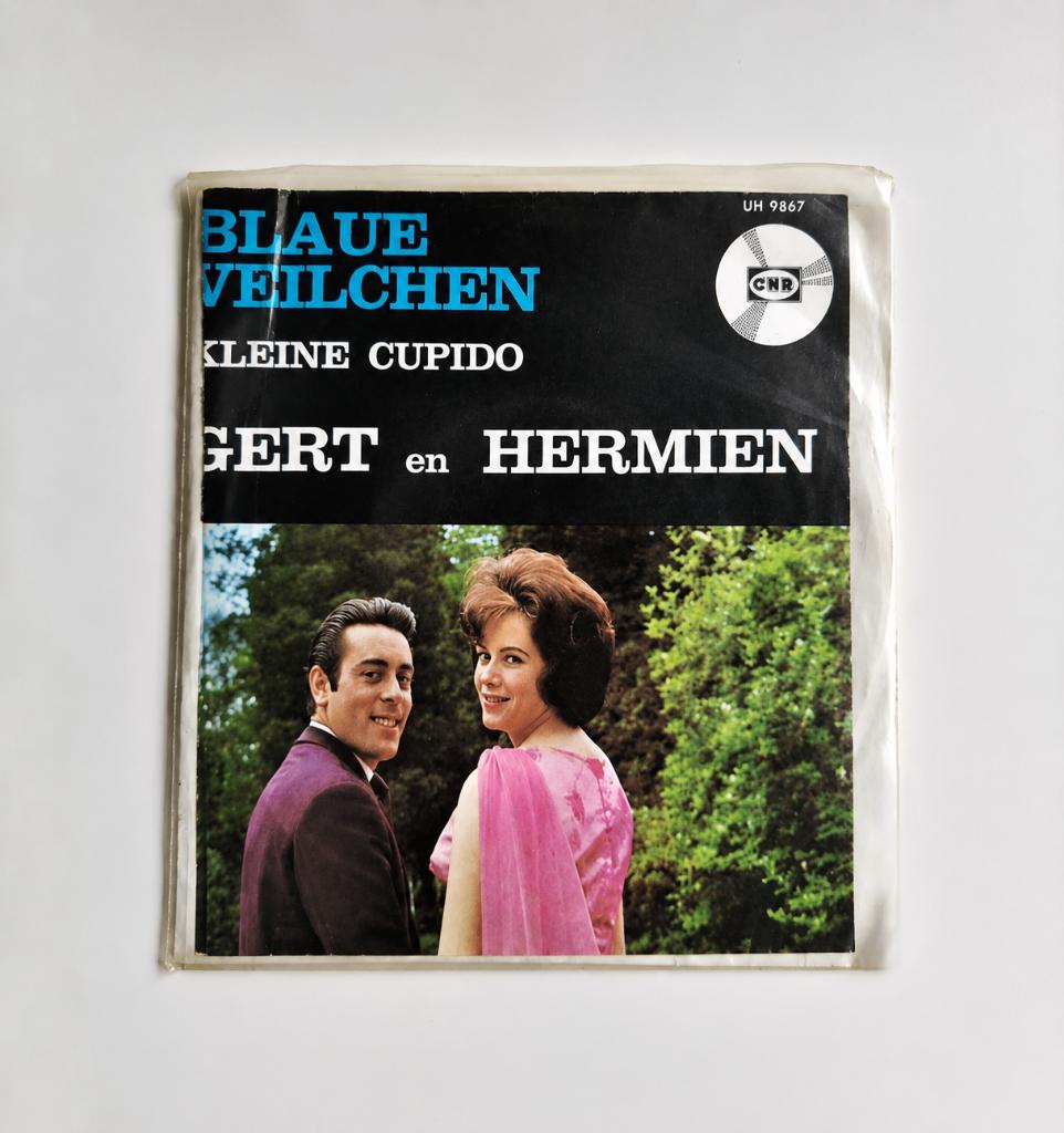 original single- gert & hermien- blaue veilchen *1966*, Gebruikt, Fotohoes, 7 inch, Single