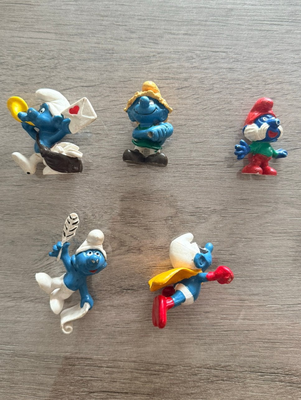 Vintage Smurfen – 5 stuks – verzamelaars, Ophalen of Verzenden, Zo goed als nieuw, Verschillende Smurfen, Poppetje, Figuurtje of Knuffel