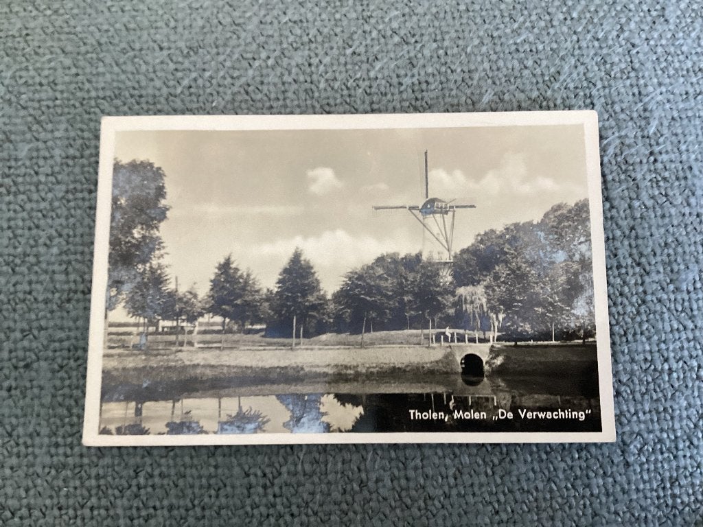 Tholen.  Molen., Verzenden, 1940 tot 1960, Gelopen, Zeeland