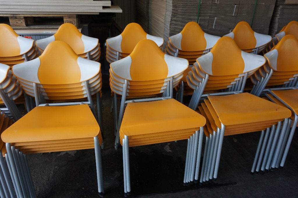 Drabert Parlando stoelen stapelstoelen kantinestoelen, Ophalen, Kunststof, Gebruikt, Overige kleuren