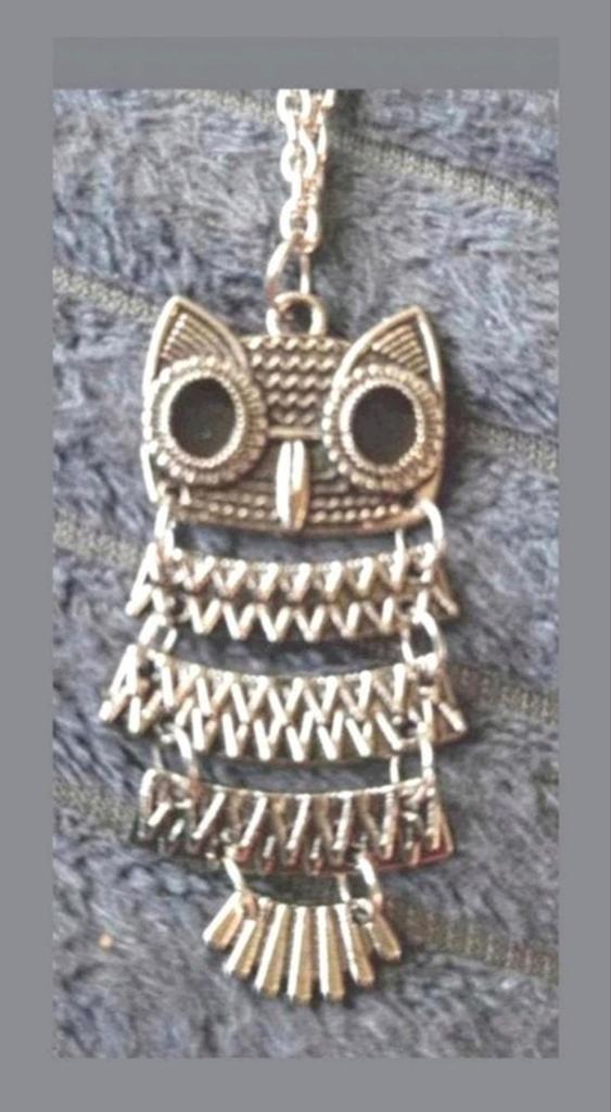 Ketting grote Uil, Verzenden, Nieuw, Zilver, Met hanger