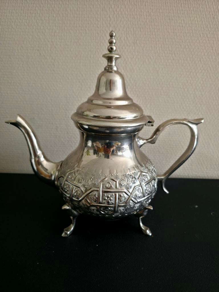 Vintage Oriental Teapot /  Metal Teapot – Deco, Ophalen of Verzenden